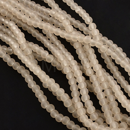 Baking Paint Transparent Glass Bead Strands X-GLAA-S031-8mm-26-1