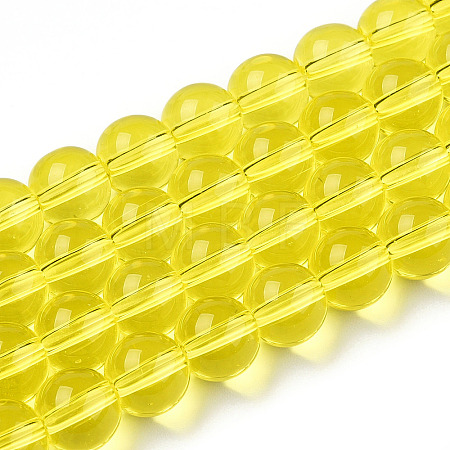 Transparent Glass Beads Strands X-GLAA-T032-T8mm-12-1