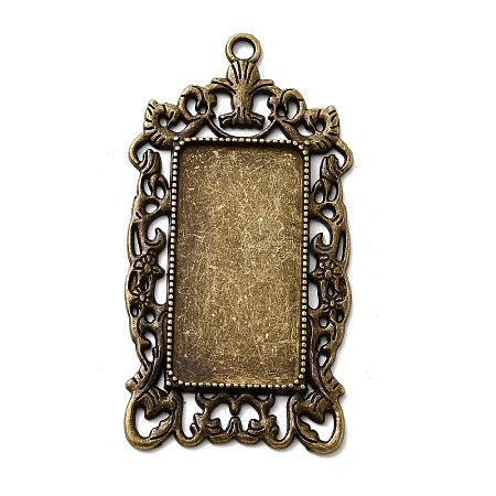 Vintage Tibetan Style Alloy Large Pendant Cabochon Bezel Settings LS-TIBEP-M018-129AB-NF-1