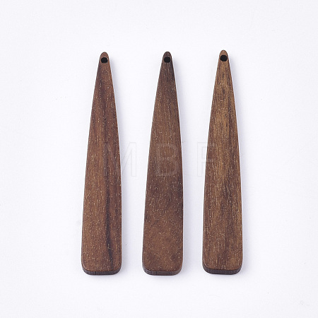 Undyed Walnut Wood Big Pendants WOOD-T023-02-1