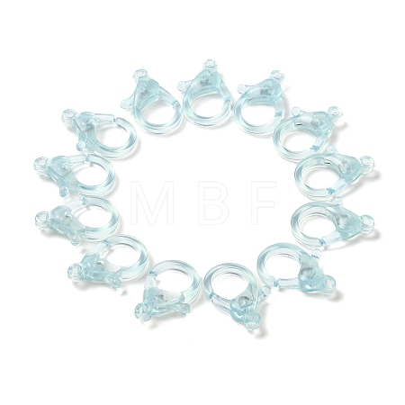 Transparent Plastic Lobster CLaw Clasps KY-H005-A02-1