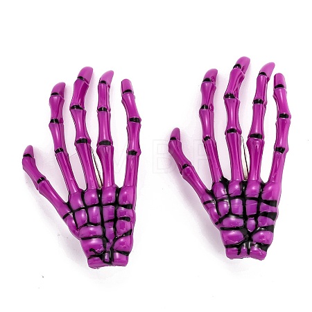 Halloween Skeleton Hands Bone Hair Clips LS-PHAR-H063-A01-1