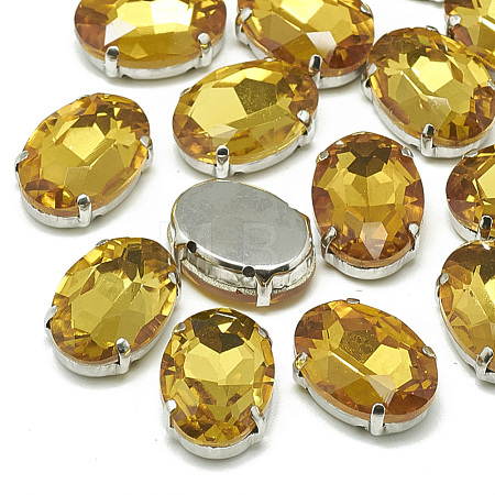 Sew on Rhinestone RGLA-T091-10x14mm-22P-1