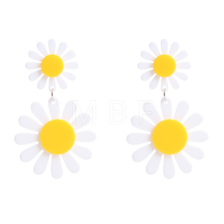 Bohemian Acrylic Dangle Stud Earrings WG25006-02-1