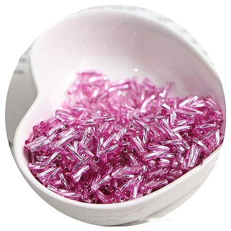 Glass Twist Bugle Beads SEED-WH0006-01I-1