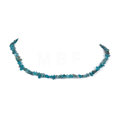 Natural Apatite Chip Beaded Necklace NJEW-JN04616-15-1
