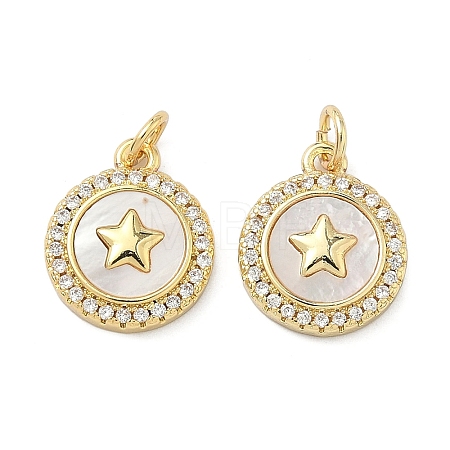 Brass Micro Pave Cubic Zirconia Pendants KK-A282-01G-01-1