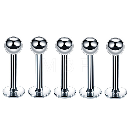 304 Stainless Steel Round Internally Threaded Labrets for Women Men WG9B6EB-03-1