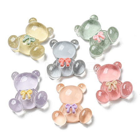 Translucent Resin Decoden Cabochons RESI-F052-C02-1