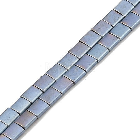 Electroplated Frosted Non-magnetic Synthetic Hematite Beads Strands G-G089-B01-10-1