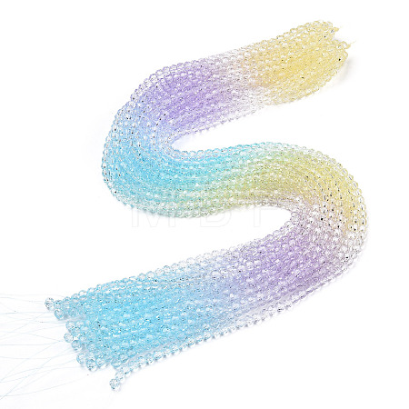 Transparent Glass Beads Strands GLAA-E036-07W-1