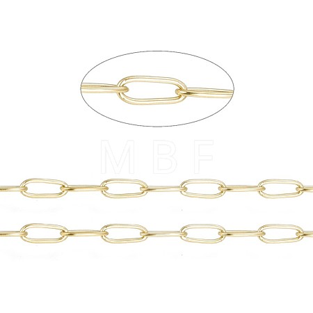 Ion Plating(IP) 304 Stainless Steel Paperclip Chains CHS-F010-01B-G-1
