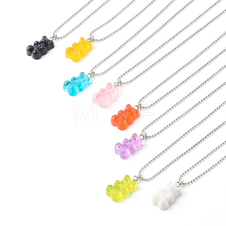 304 Stainless Steel Ball Chain Necklaces NJEW-JN03564-1