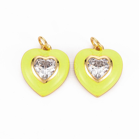 Brass Enamel Pendants KK-T013-15J-NF-1