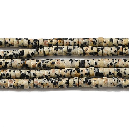 Natural Dalmatian Jasper Beads Strands G-E612-A01-B-1