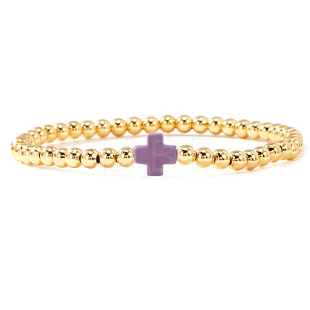 Brass Round Beaded Bracelets for Women SB9067-22-1