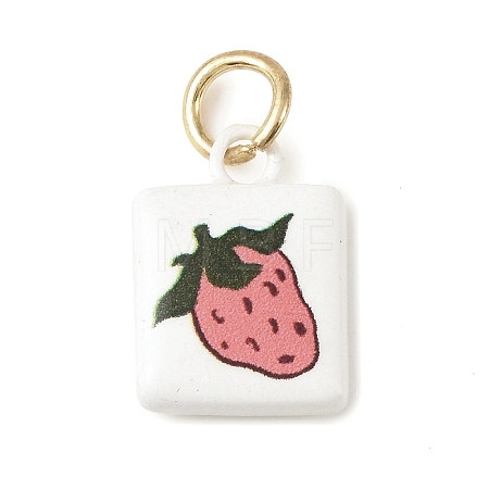 Baking Paint Brass Pendants KK-C171-01C-1