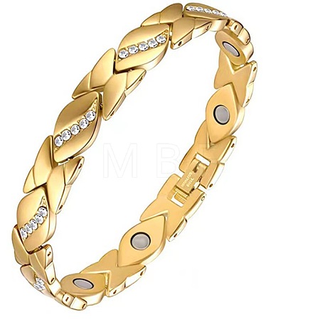 Alloy with Crystal Rhinestone Link Chain Bracelets FS-WG03E93-02-1