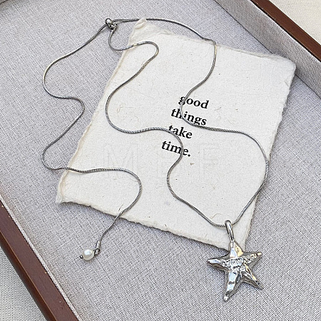 Adjustable Alloy Pendant Lariat Necklaces for Women FS-WGF503A-02-1
