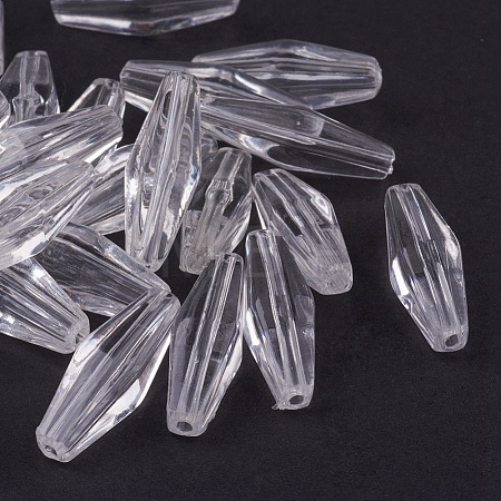 Transparent Acrylic Beads PC264Y-1