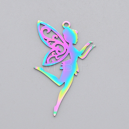 Ion Plating(IP) 201 Stainless Steel Pendants STAS-T056-LA472-1