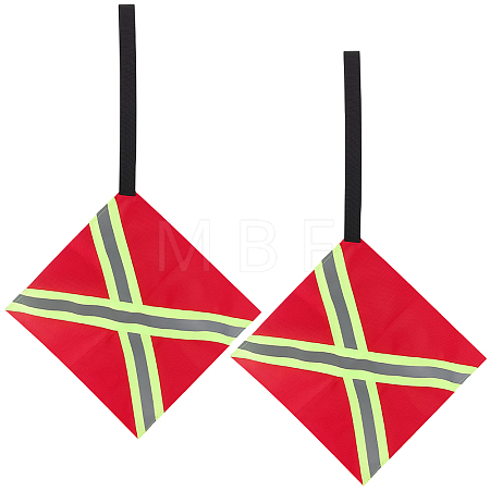 2Pcs Oxford Fabric Reflective Safety Flag for Kayaks AJEW-GF0014-19A-1