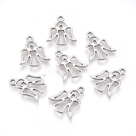 Tibetan Style Alloy Pendants TIBEP-A15023-AS-RS-1