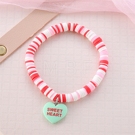 Valentine's Day Zinc Alloy Enamel Charm Bracelets FS-WG4D636-13-1