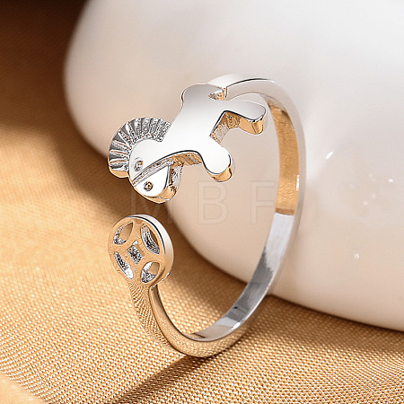 Brass Cuff Open Rings for Women WGDB5DF-01-1