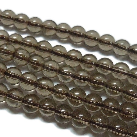Synthetic Smoky Quartz Beads Strands G-C076-6mm-4A-1