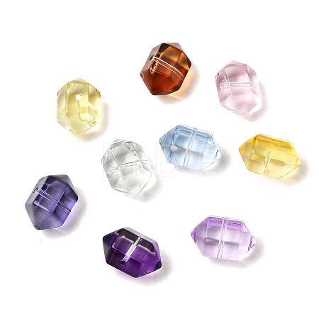 Dyed & Heated Transparent Glass Beads GLAA-F132-01-1