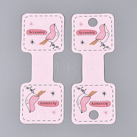 Fold Over Cardboard Paper Jewelry Display Cards for Necklace & Bracelet Storage CDIS-N004-16-1