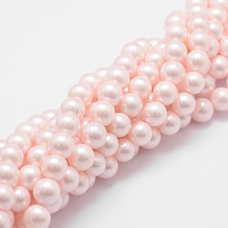 Shell Pearl Bead Strands BSHE-L025-06-8mm-1
