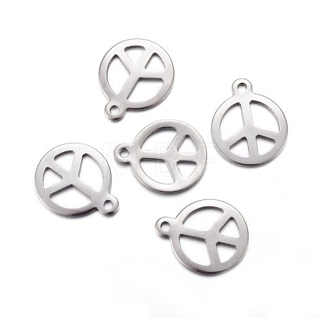 Tarnish Resistant 201 Stainless Steel Pendants STAS-O110-05P-1