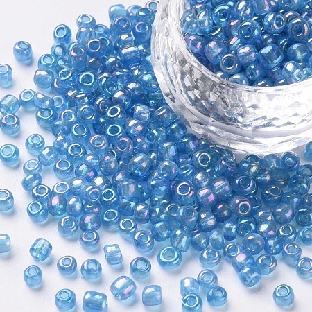 6/0 Round Glass Seed Beads SEED-US0003-4mm-163-1