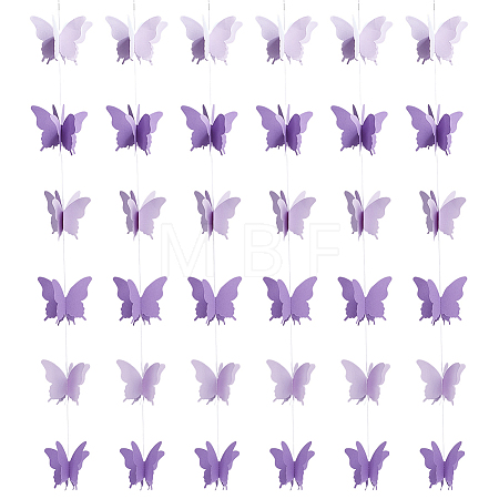 6 Bags Paper Butterfly Hanging Banners DIY-GO0003-17-1