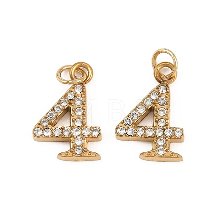 304 Stainless Steel Rhinestone Pendants STAS-N133-03E-G-1