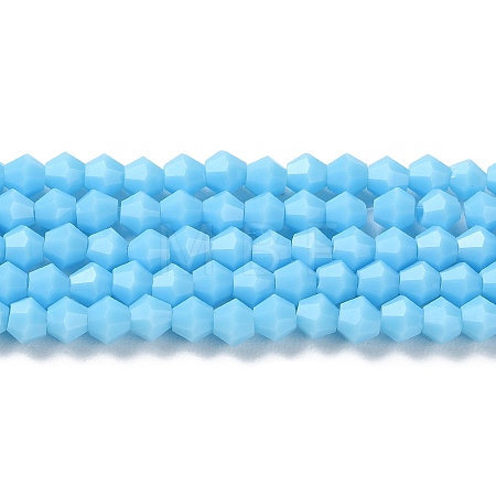 Opaque Solid Color Imitation Jade Glass Beads Strands GLAA-F029-P4mm-12-1