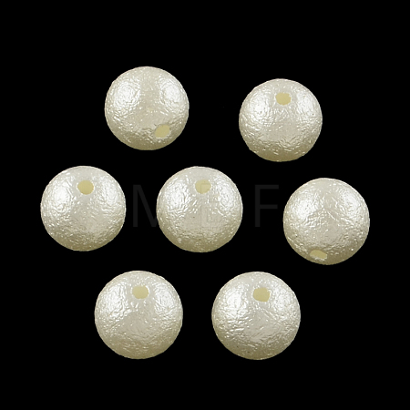 Matte Round ABS Plastic Imitation Pearl Beads SACR-R880-8mm-Z24-1