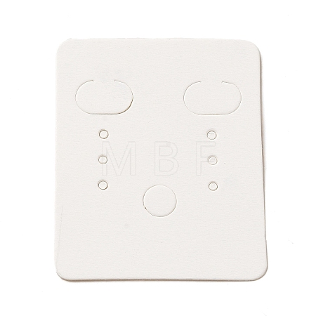 50Pcs Rectangle Paper Earring Display Cards CDIS-M008-01A-1