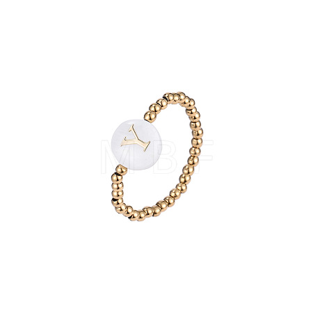 304 Stainless Steel and Shell Finger Rings WG7EF54-25-1