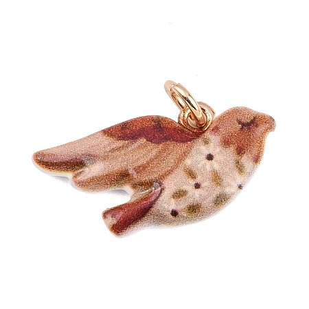 Brass Enamel Pendants ENAM-I087-03B-1