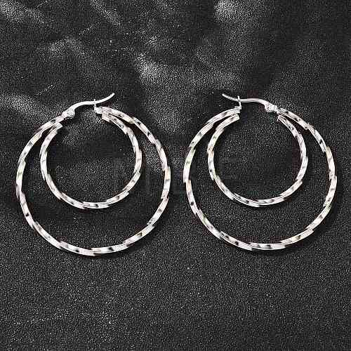 201 Stainless Steel Earrings EJEW-Q026-06P-A-1