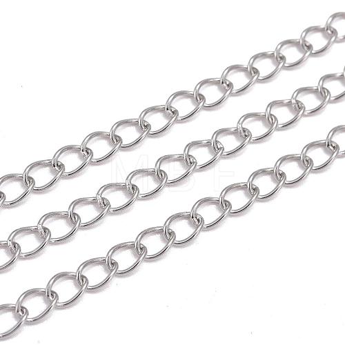 304 Stainless Steel Twisted Chains X-CHS-A003K-0.6mm-1
