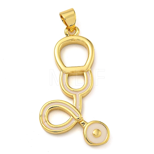 Rack Plating Brass Enamel Pendant KK-Z063-39G-01-1