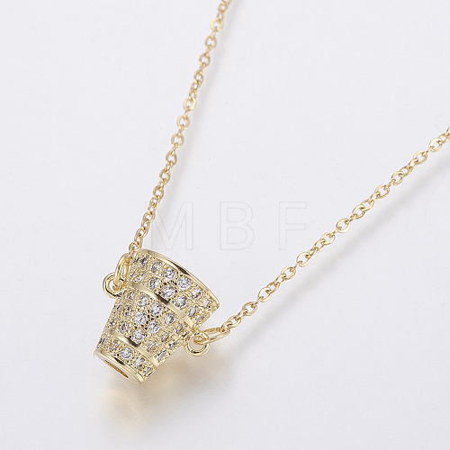 304 Stainless Steel Chain Necklaces NJEW-O108-42G-1