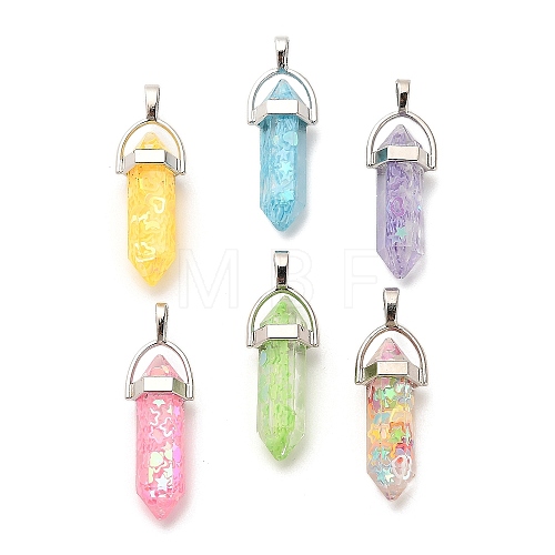 Epoxy Resin Pendants RESI-L045-01P-1