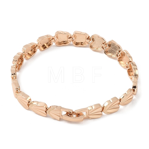 Brass Link Chain Bracelets for Women Men BJEW-P324-01B-KCG-1