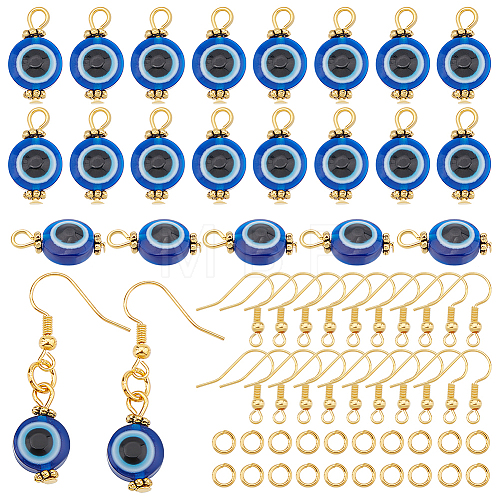 DIY Blue Evil Eye Earring Making Kit DIY-AR0002-85-1