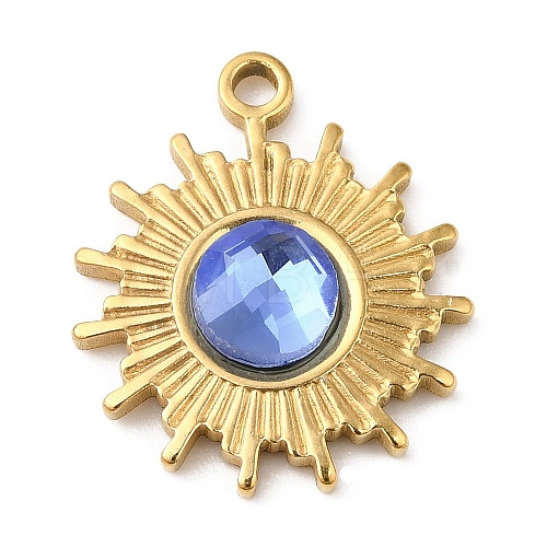 Real 18K Gold Plated 304 Stainless Steel Pendants STAS-A084-21G-05-1